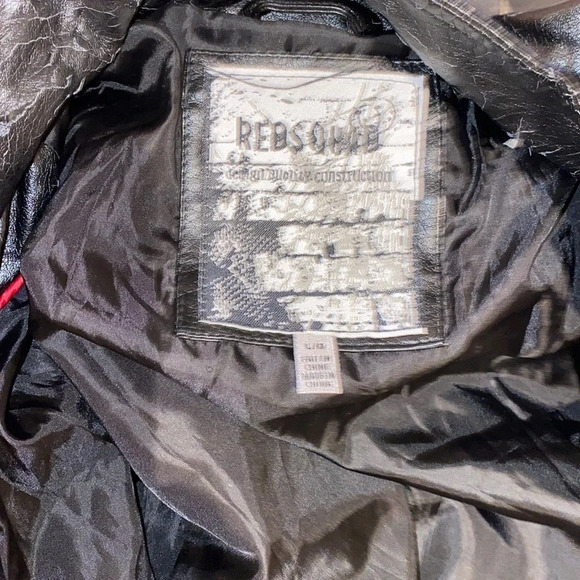 Redsquad men vegan leather  biker jacket L - Picture 5 of 10